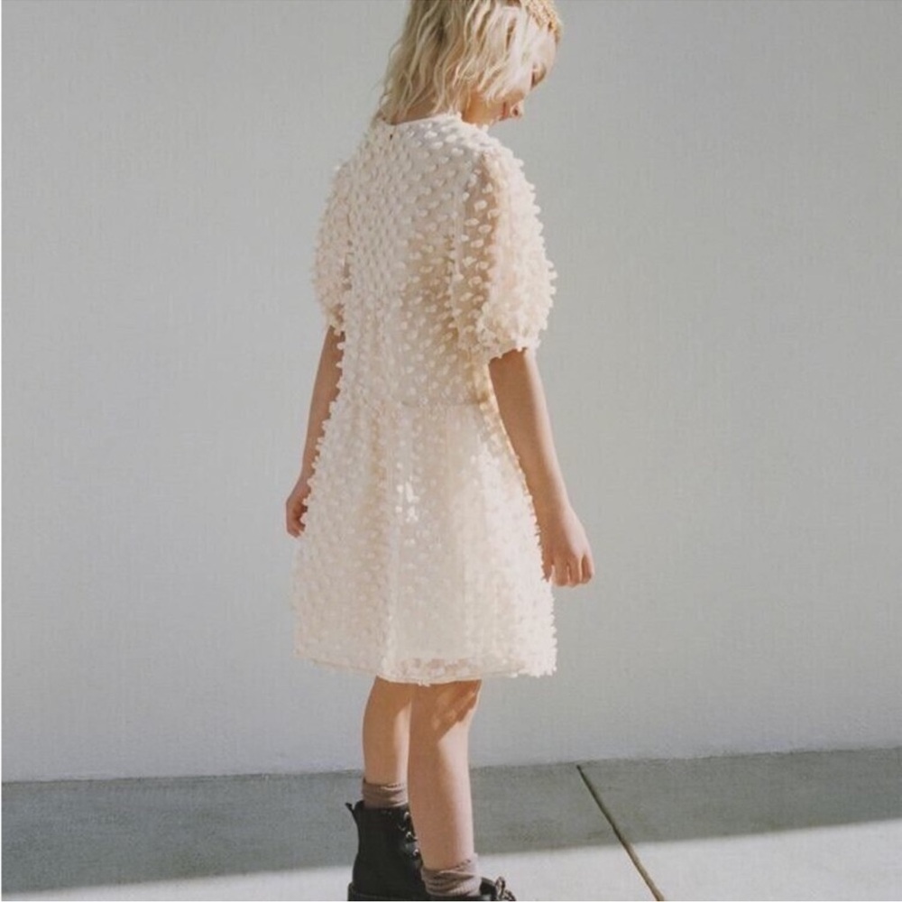 Zara Girl Voluminous Dotted Mesh Dress size 10 (140cm)
